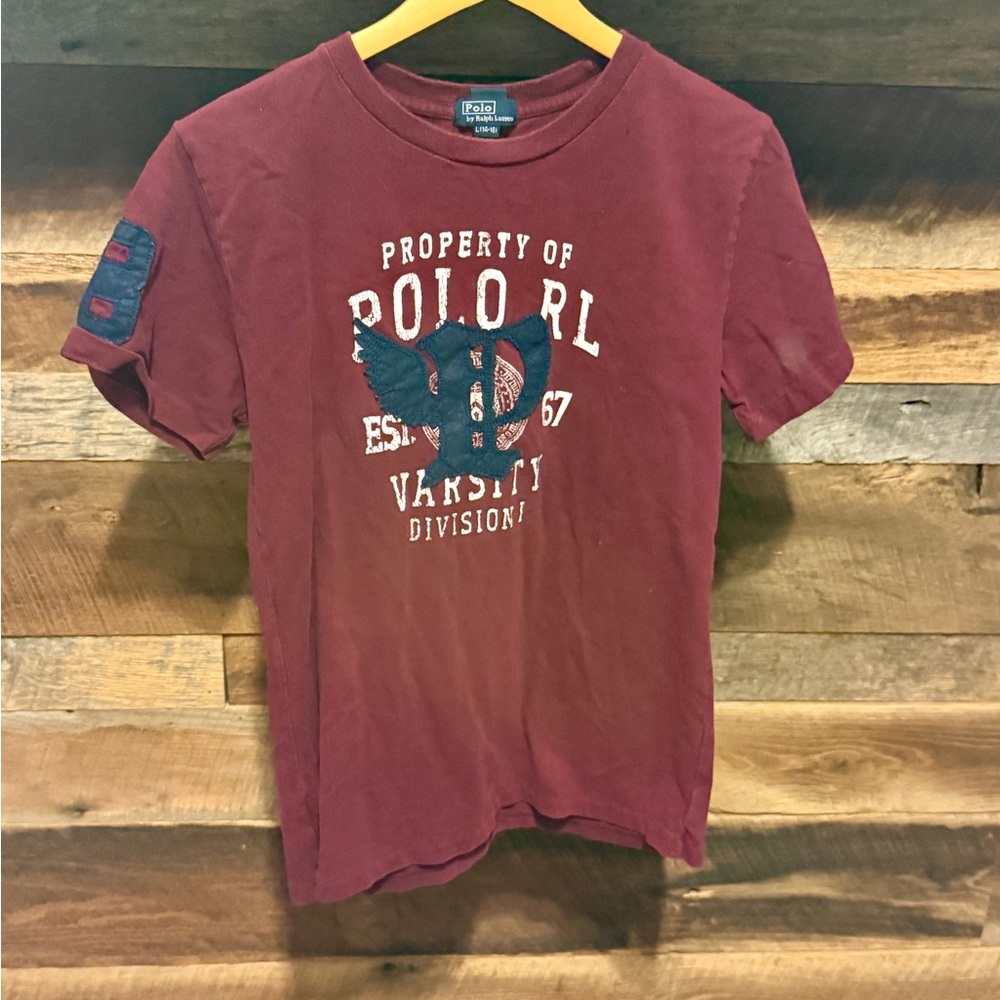 Polo by Ralph Lauren Men's Maroon Graphic Tee
